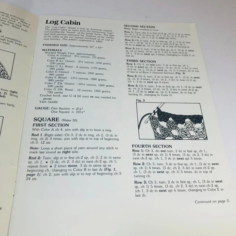 Leisure Arts "CROCHETED PATCHWORK GRANNY AFGHANS" PATTERN BOOKLET #2032  - Image 3 of 4