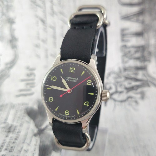 Vintage Watch USSR SPORTIVNIE Soviet Sport Wristwatch Pobeda Mechanical 2608 - Picture 9 of 16