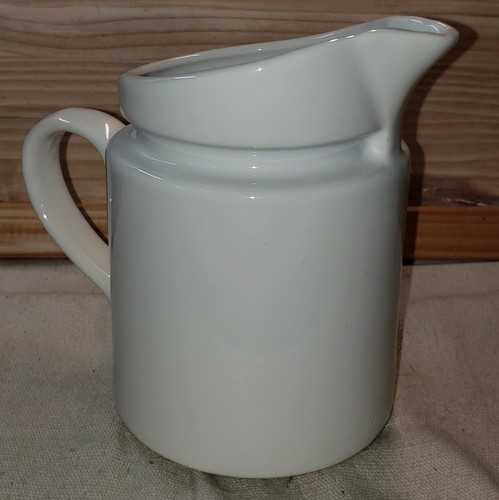 Vtg Wang’s International White Ceramic Pitcher 6.5in Christmas Rose Floral Decor - Picture 8 of 12