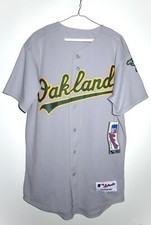 New Majestic Authentic Oakland Athletics Blank Road Double Knit Jersey 44 L