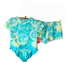 Wonder Nation Rash Guard Swim Set 4/5 Girls Cover Up Shorts T-Shirt 3 Piece