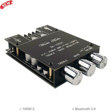 100W 2 Amplifier 2CH Stereo Bluetooth 5.0 Treble Bass ZK-1002T Unassembled