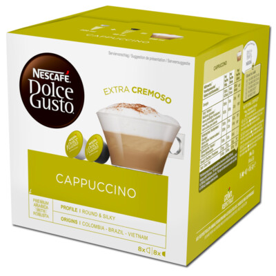 (29,25 /1kg) Dolce Gusto Cappuccino, Nescafe, Kaffee, 16 Kapseln