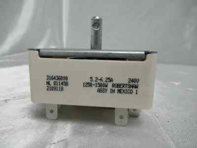 OEM Frigidaire Oven Range Burner Switch 316436000 A00208801 H311CN00 (LOT #8)