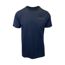 Camiseta para hombre Hurley azul marino floral con gráfico de barra (S01)