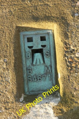 Photo 6x4 OS benchmark Ossington Benchmark on the displaced trigpoint htt c2015