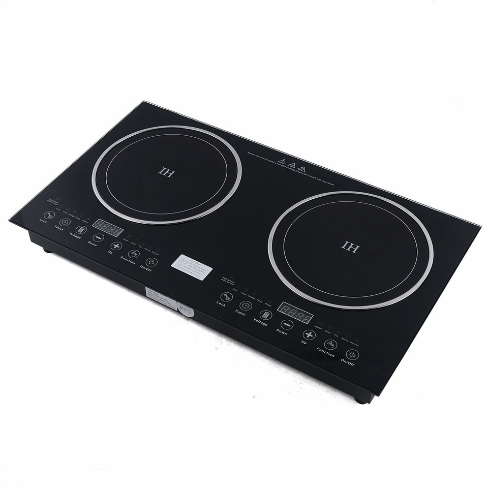 Electric Induction Ceramic Cooktop 2600W Double Burners Cooker Stove