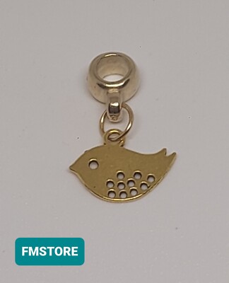 Charm Anhänger für Armband Vogel Goldton 
