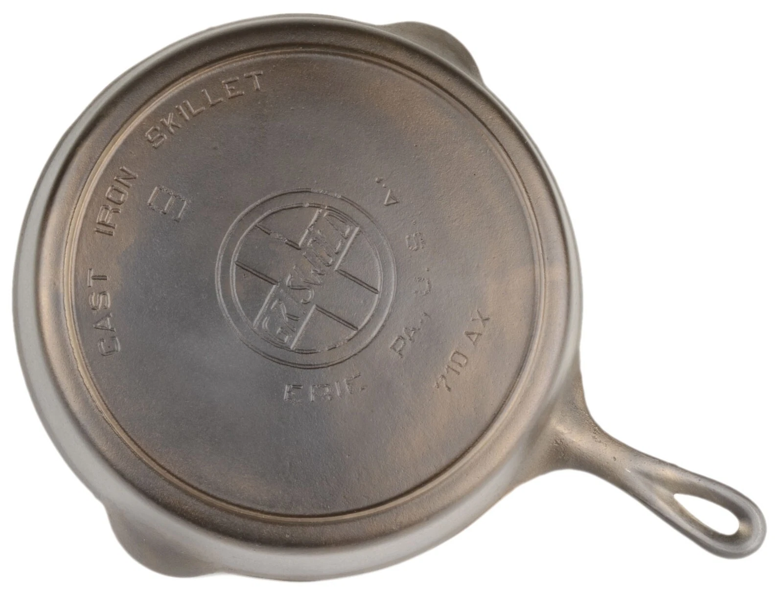 Vintage Griswold Slant EPU No 9 (710-AX) Cast Iron Skillet Ex Restored Cond