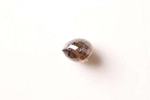 Piedra de diamante crudo perforada lateral natural Briolettes rojo 9 mm