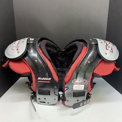 Riddell EVX L 46”/48” 19”/20” Football Shoulder Pads- Black/Red