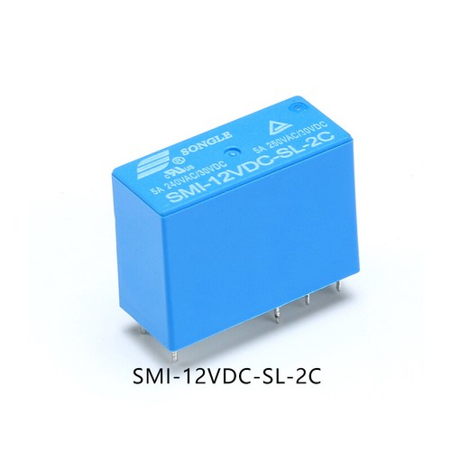 Mini Power Relay SMI-05V/12V/24VDC-SL-2C 5A 250VAC/30VDC 8 Pin PCB 2NO 2NC - Picture 7 of 8