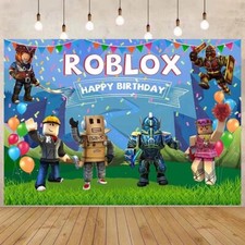Roblox Backdrop Banner Birthday Decorations Photo Booth Background Props Gift