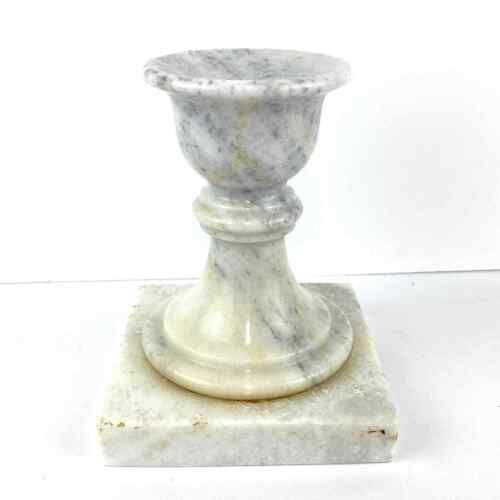 Neoclassical Marble Pedestal Candle Holder - Picture 1 of 10