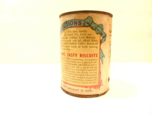 Vintage Clabber Girl Baking Powder tin with paper label - Picture 4 of 7