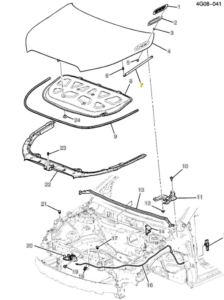 New Hood Strut, Lift Cylinder, Support Strut for 2014-2016 Buick LaCrosse — 第 2/4 张图片