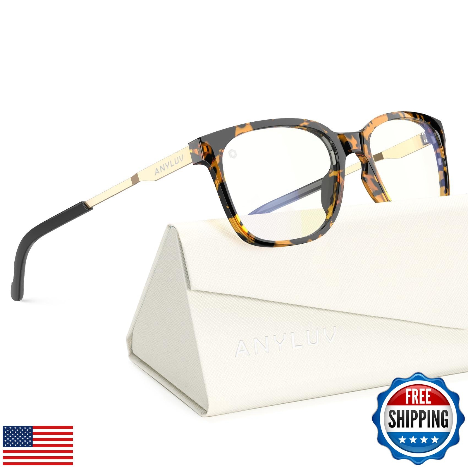 ANYLUV Blue Light Glasses for Men, Computer Gaming Glasses men, Stylish Anti-image