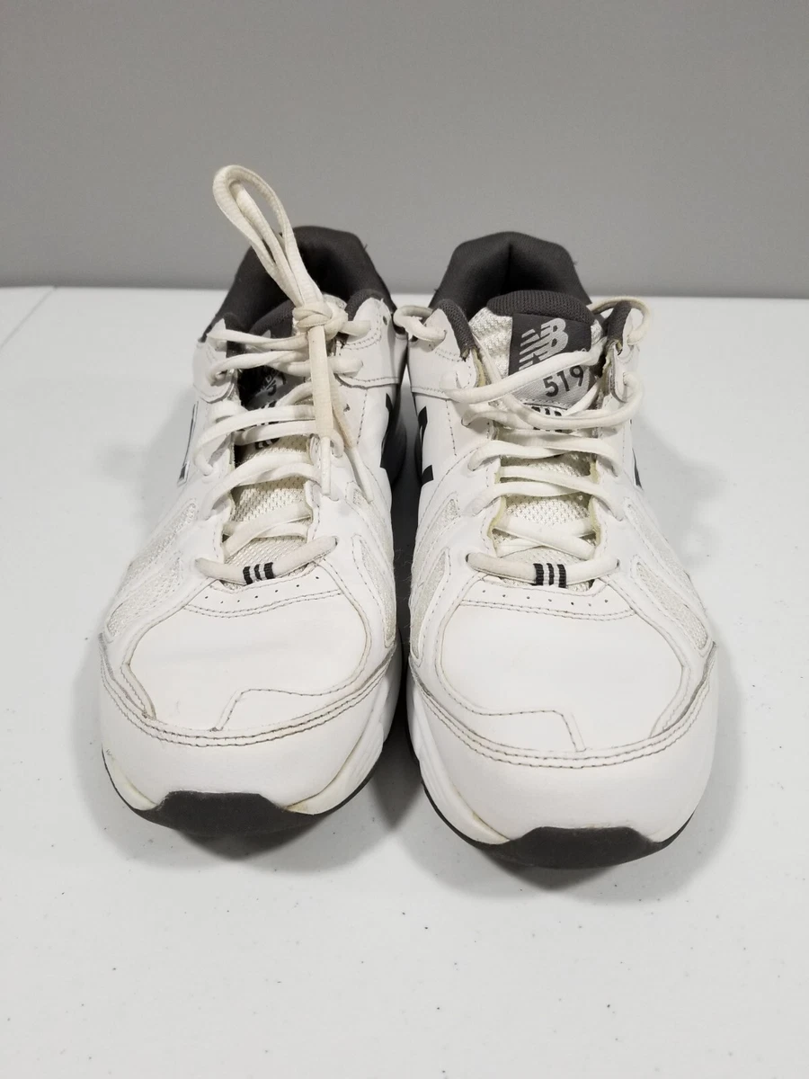 New Balance 519 White Gray Running Shoes Sneakers Mens Size US 10 W Wide