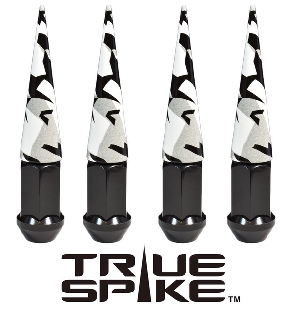 20 TRUE SPIKE 112MM 1/2" EXTENDED SPIKED LUG NUTS GREY CAMOUFLAGE FOR
