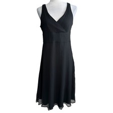 J.Crew Black 100% SILK Dress Sophia Sleeveless Classic Formal Women's Size 10