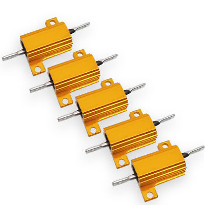 5x 10 ohm 10R 10W Watt Aluminum Housed Metal Case Wirewound Resistors