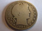 1904-O  Barber Half  / good