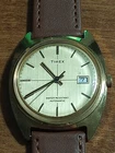 1976 Timex Viscount Auto Date Men's watch,4756203276 running serviced new band G