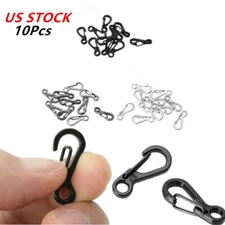 10 Mini SF Metal Carabiner Clip Tiny Snap Hook Spring Clasp Keychain Paracord