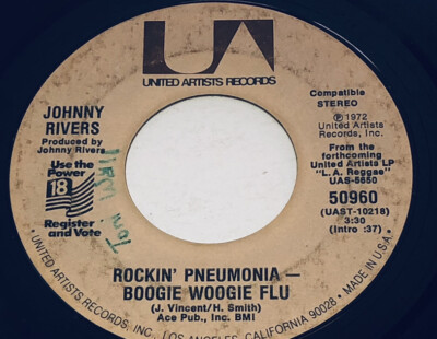Johnny Rivers Rockin' Pneumonia Boogie Woogie Flu & Come Home 45
