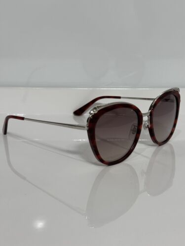 Cartier CT0150SA 300 Red Havana Silver Metal Woman’s Sunglasses 58mm - Picture 2 of 7
