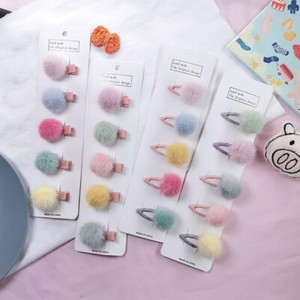 5 Pcs Set Korean Fourrure Balle Pompon Cheveux Clip Broche Barrettes Coiffure Pour Bebe Fille Ebay
