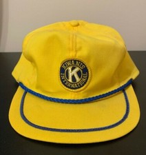VINTAGE KIWANIS INTERNATIONAL PATCH YELLOW CAP