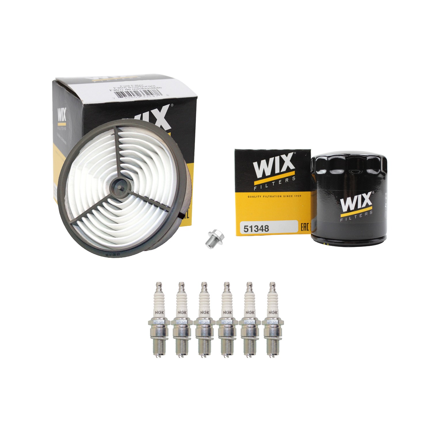 Wix Engine Air Oil Filters  NGK 6 Standard Spark Plug Kit for Pickup 4Runner V6