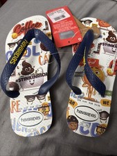 NWT HAVAIANAS FLIP FLOPS Fun Emoji Kids Children  s Size 3/4Y Sandals