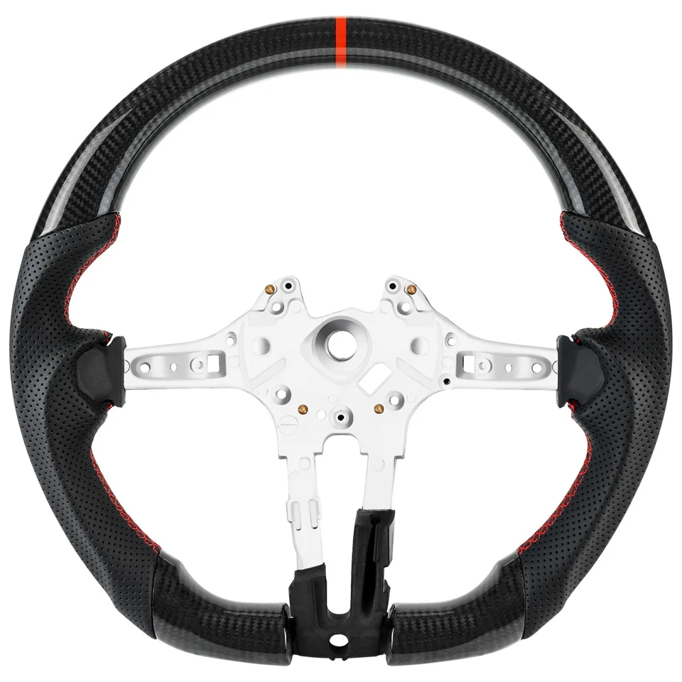 Volante de fibra de carbono real suelto para BMW M5 M6 M8 F10 F90 F06 F12 F13 Foto 2 de 4