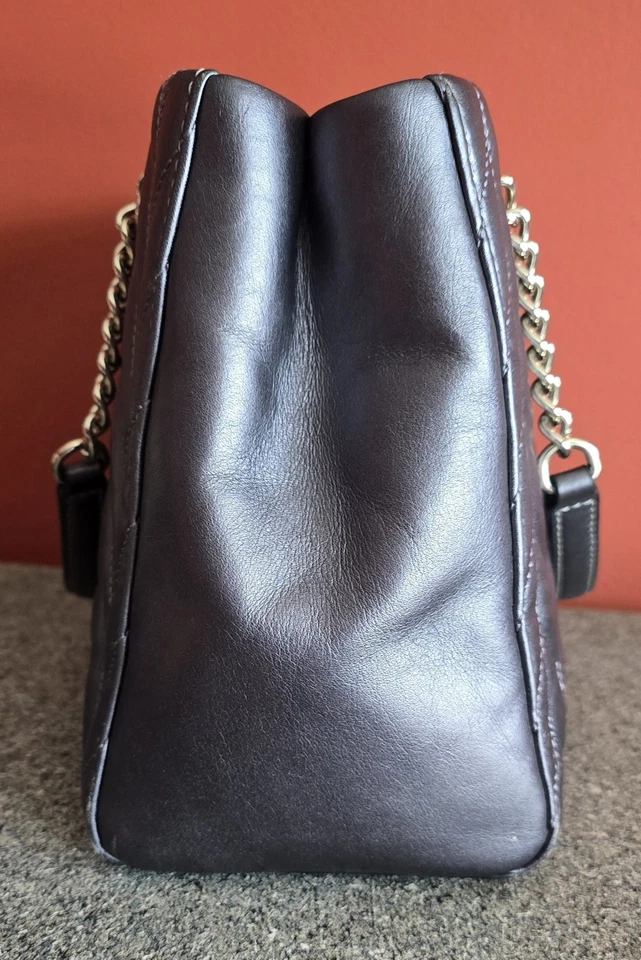 Kate Spade Briar Lane Meena Quilted Crossbody Bag Gunmetal Gray Leather Purse - Image 4 of 4