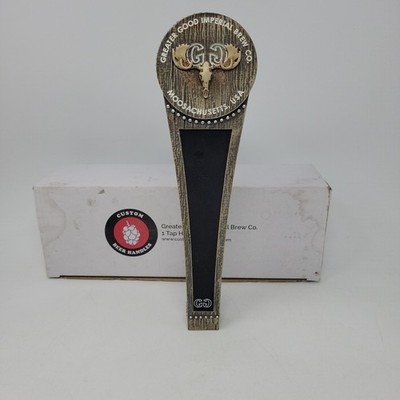 Greater Good Beer Tap Handle Moose Skull Imperial Brew Massachusetts 10.5'' w/Box