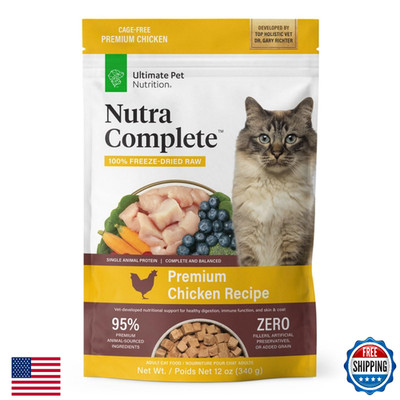 ULTIMATE PET NUTRITION Nutra Complete Premium Chicken Freeze-Dried Cat Food