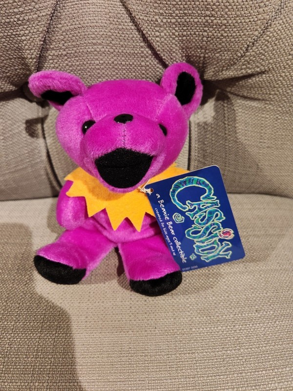 NWT Vintage Grateful Dead Beanie Bear Cassidy Plush Liquid Blue 1998