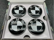 Bmw Original Style Black White Floating Centre Wheel Caps 56mm Set Of 4 Bmw Original Style Black White Floating Centre Wheel Caps 56mm Set Of 4