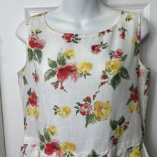 Ines de la Fressange -Uniqlo Floral Pleated Summer Dress Size Small