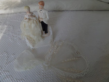 Vintage Wilton 25th Wedding Anniversay Cake topper pieces - needs work