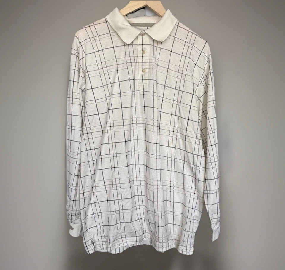 Vintage Chaps Ralph Lauren Polo Shirt Mens Large Rugby Long Sleeve Old Money - Image 2 of 4