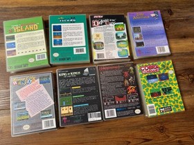 8 Lot NES Custom Game Case River  Ransom  Bible Adventure Island  + More