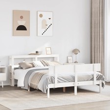 WALPLUS Bed Frame with Drawer Old Wood 120x190 cm Engineered Wood Bed