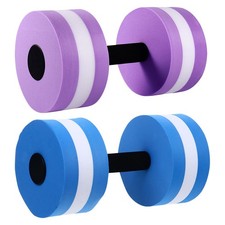 2 Pcs Aquatic Fitness Barbells Swim Weights Water Dumbbell Exercise Dumbbells