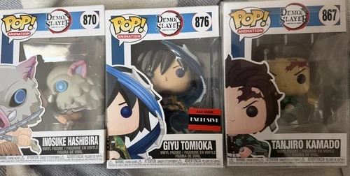 Funko Pop! Demon Slayer Inosuke Giyu Tanjiro AAA Anime 870 876 867