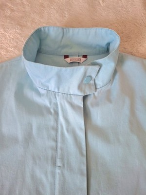 Stefanel Blue Minimalist Car Coat Jacket Women s S Mod Italian Unlined Spring