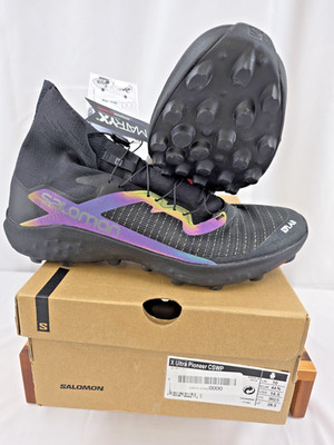 Salomon S/lab Cross 2 Men's Size 10.5 Black/Blk/Blk Iridescent Super Rare! NIB