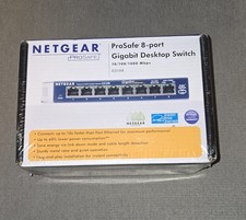 NEW NETGEAR ProSafe 8-Port Gigabit Desktop Switch 10/100/1000 Mbps - GS108 NEW